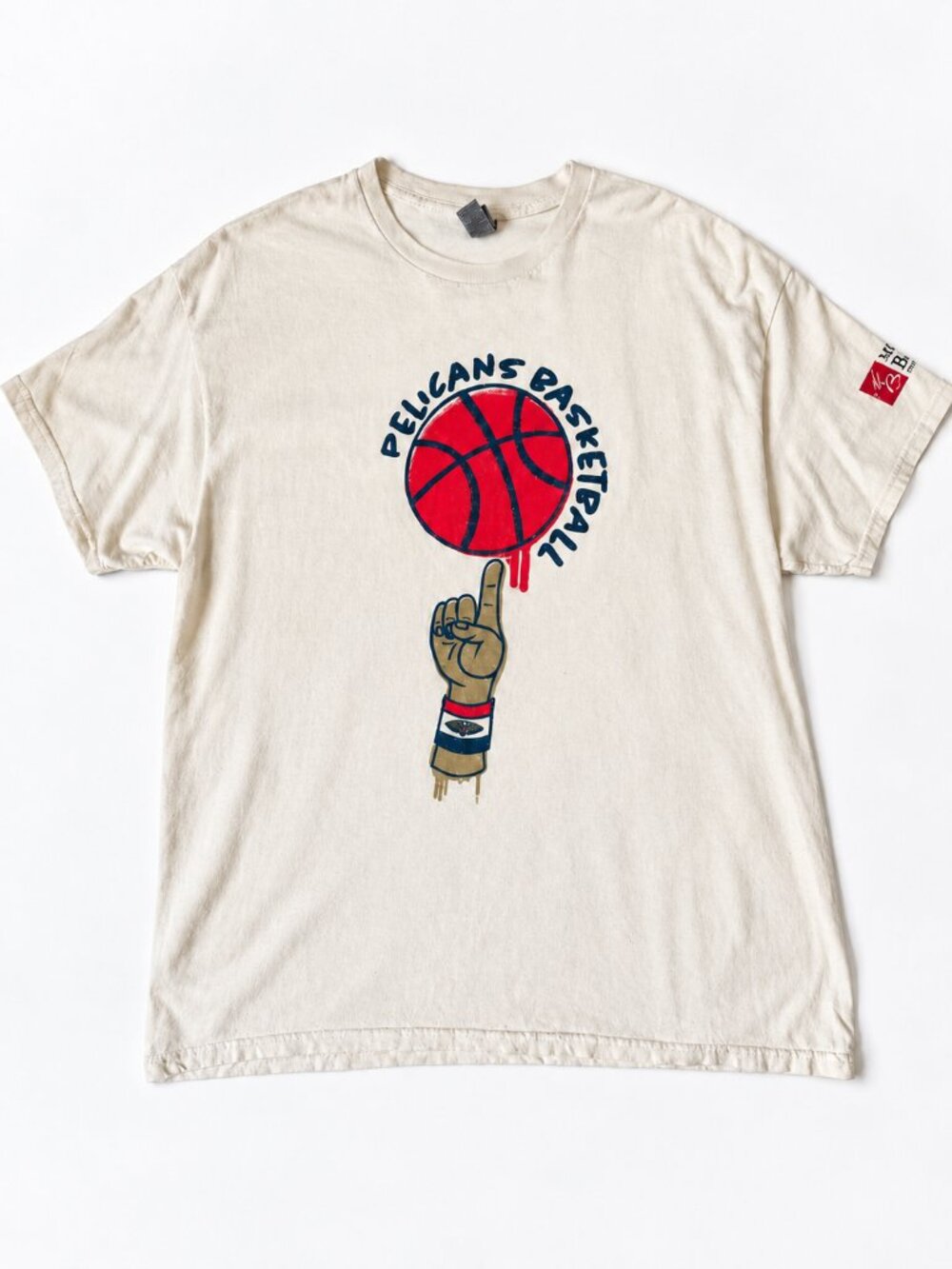 New Orleans Pelicans Cottton T-shirt NBA Size XL Rare Design from Live Game
